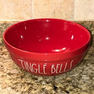Rae Dunn Red JINGLE BELLS Mixing Bowl Large